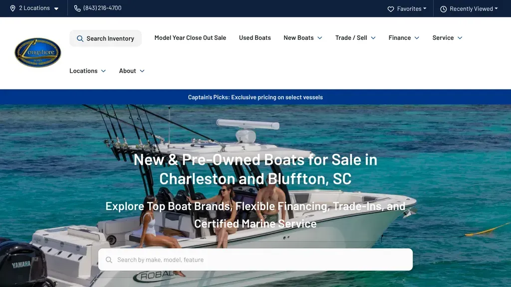 Longshore Boats sitio web