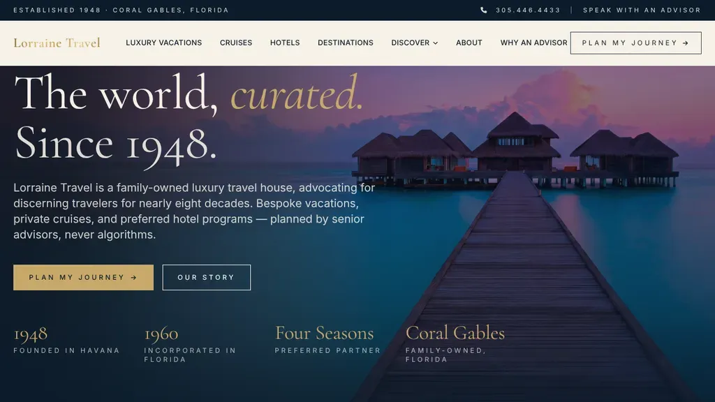 Lorraine Travel sitio web
