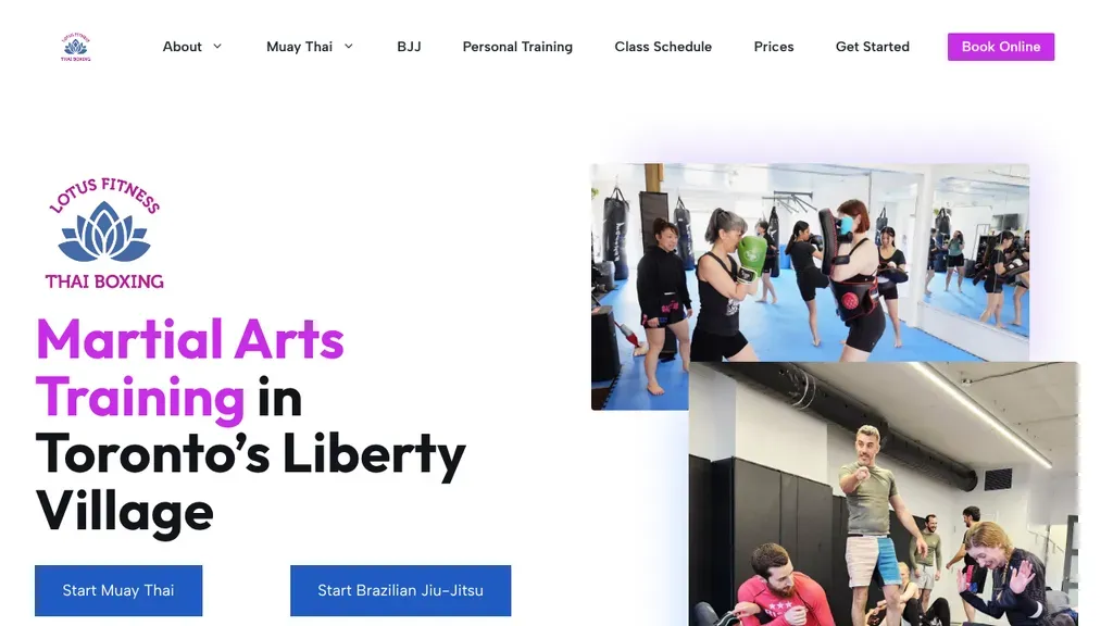 Lotus Fitness and Thai Boxing sitio web