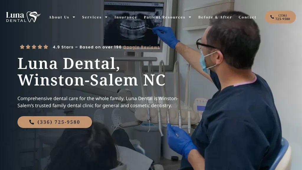 Luna Dental sitio web