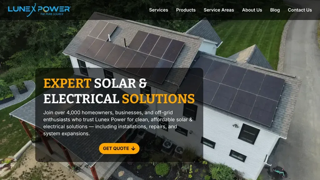 Lunex Power sitio web