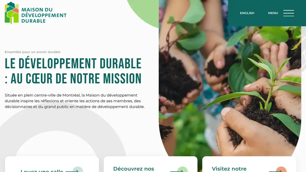 Maison du développement durable sitio web