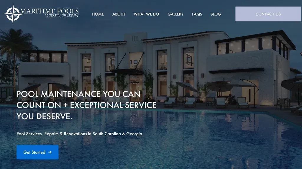 Maritime Pools sitio web