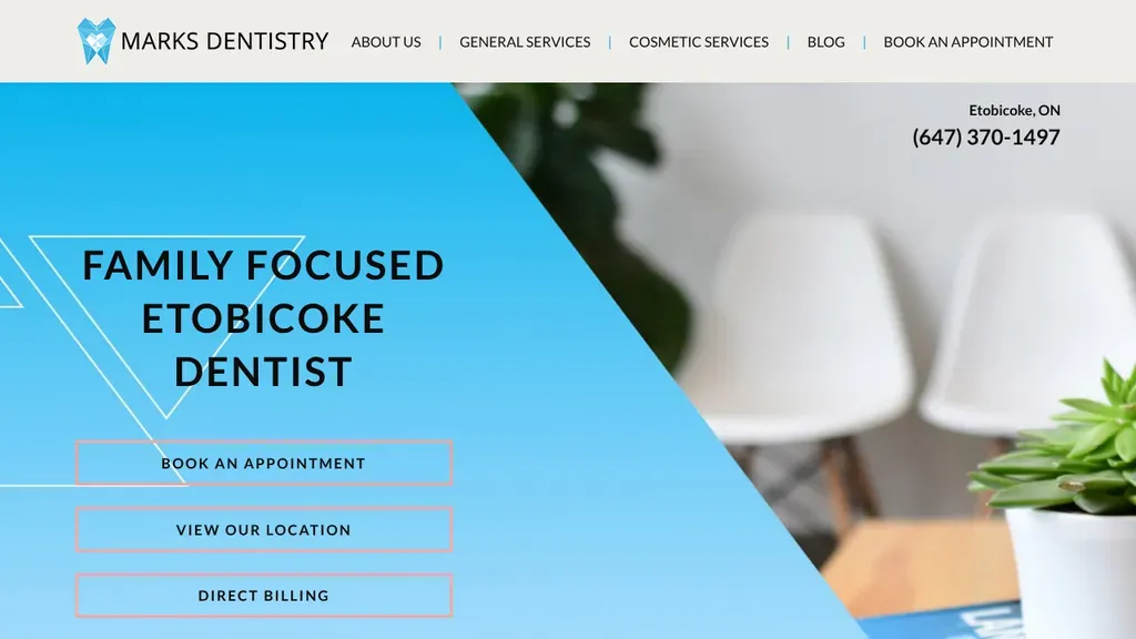 Marks Dentistry sitio web