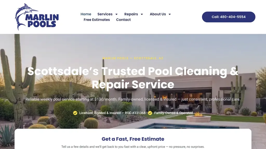 Marlin Pools sitio web
