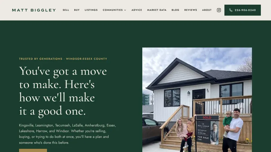 Matt Biggley: Top Kingsville, Tecumseh and Windsor-Essex County Real Estate Agent website