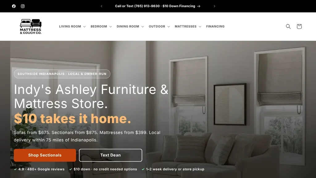 Mattress & Couch sitio web