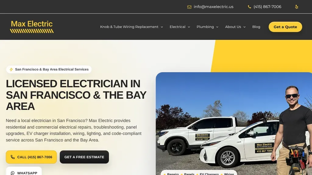 Max Electric sitio web