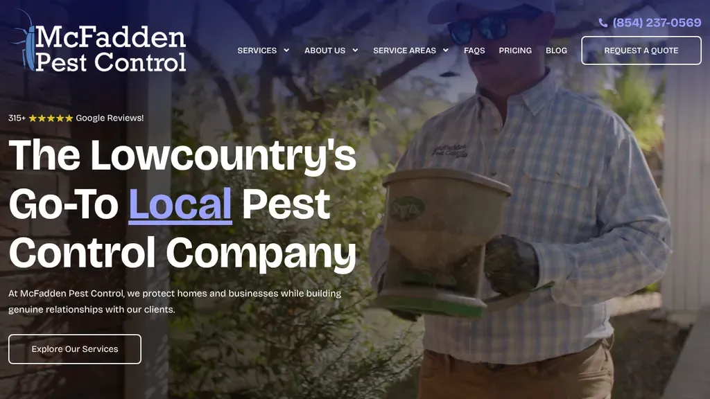 McFadden Pest Control sitio web