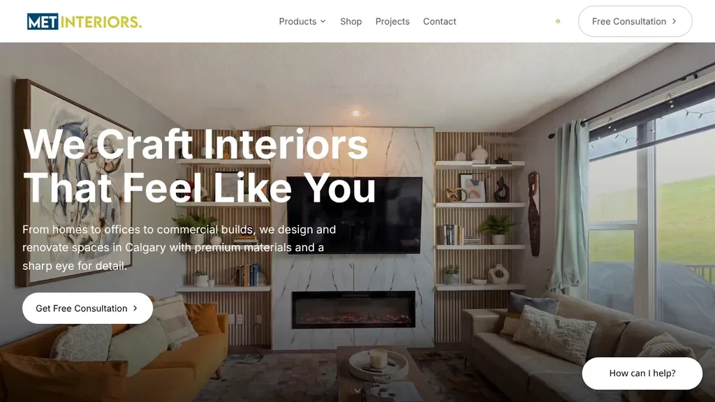 MET INTERIORS sitio web
