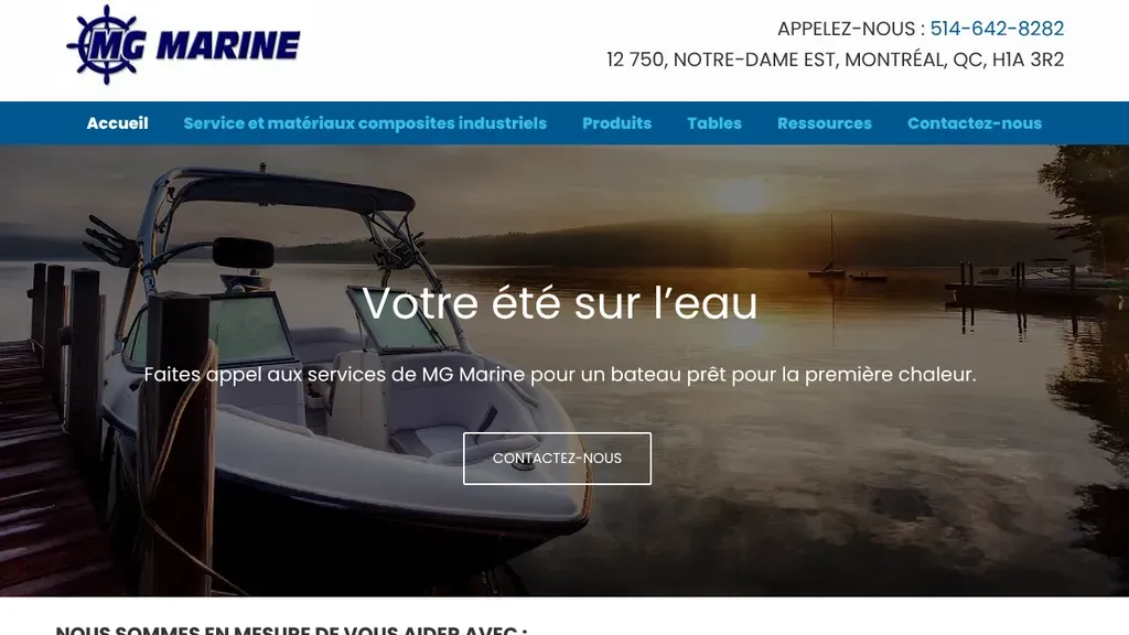 MG Marine sitio web