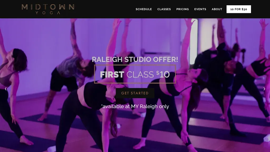 Midtown Yoga sitio web
