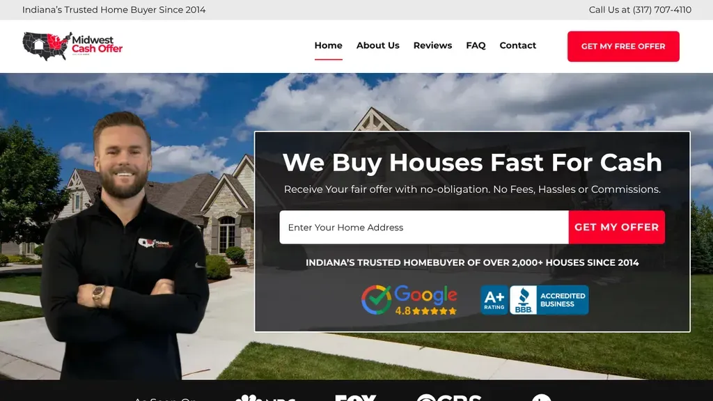 Midwest Cash Offer website