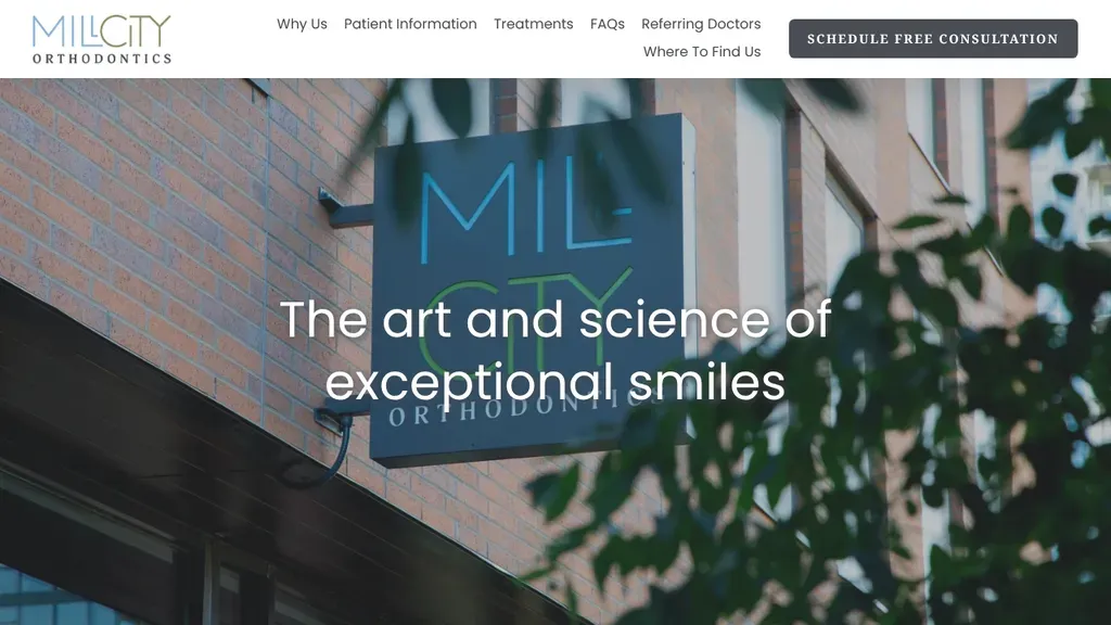 Mill City Orthodontics sitio web