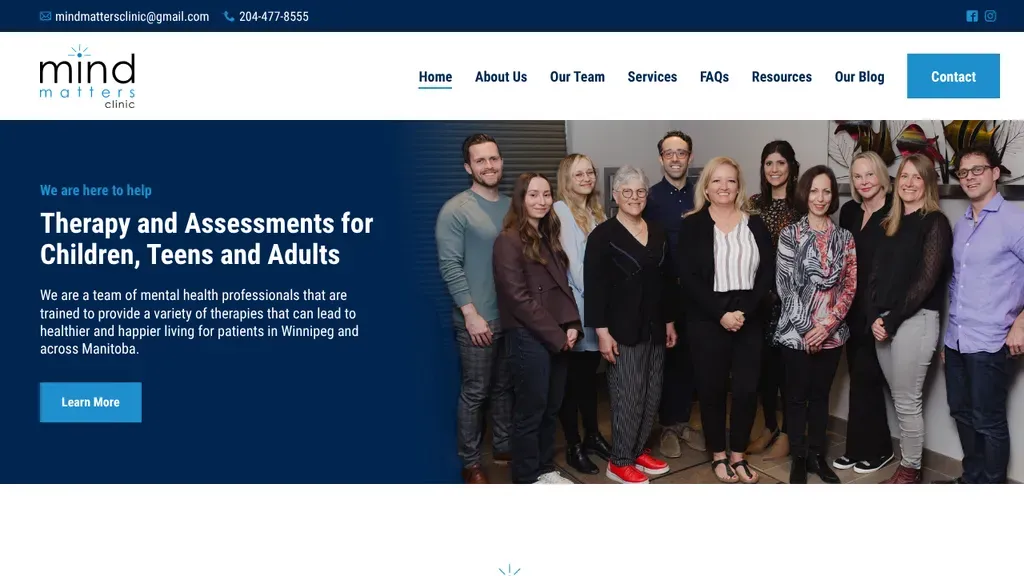 Mind Matters Clinic sitio web