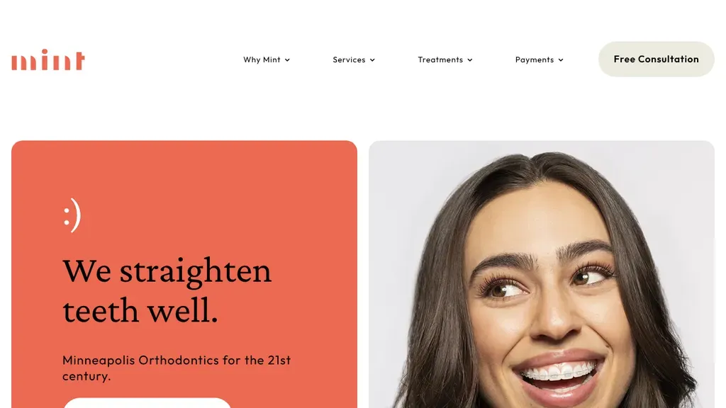 Mint Orthodontics sitio web