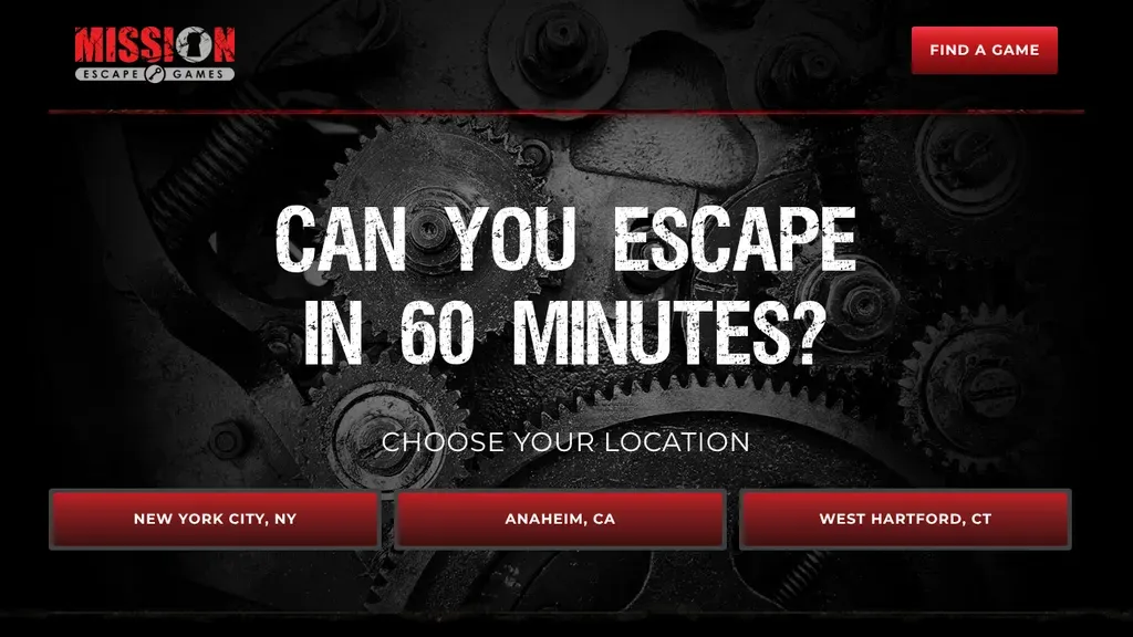 Mission Escape Games sitio web