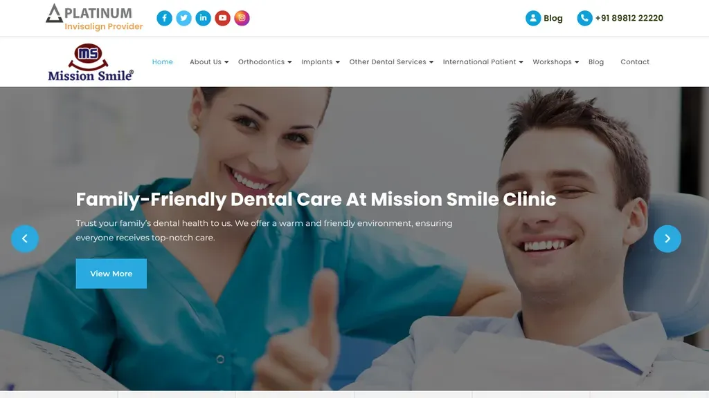 Mission Smile sitio web