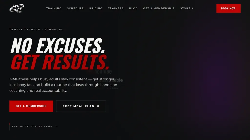 MMFitness sitio web