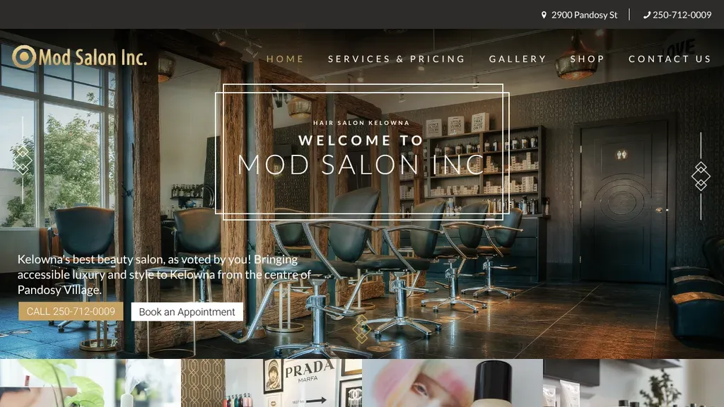 Mod Salon website