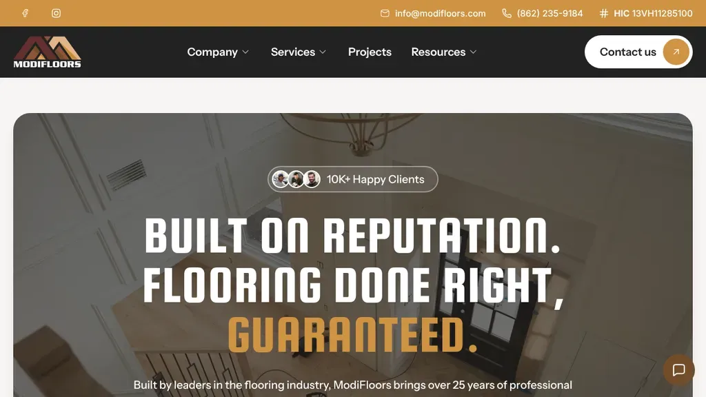 ModiFloors website