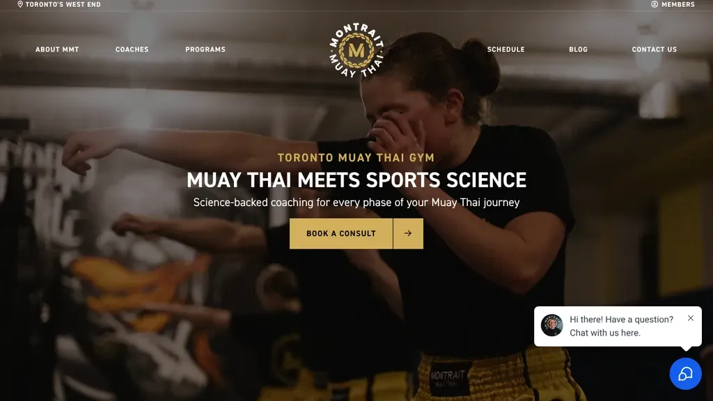 Montrait Muay Thai and Fitness sitio web