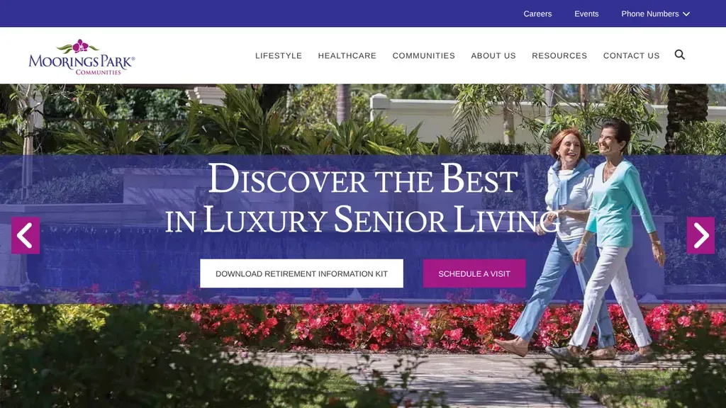 Moorings Park website
