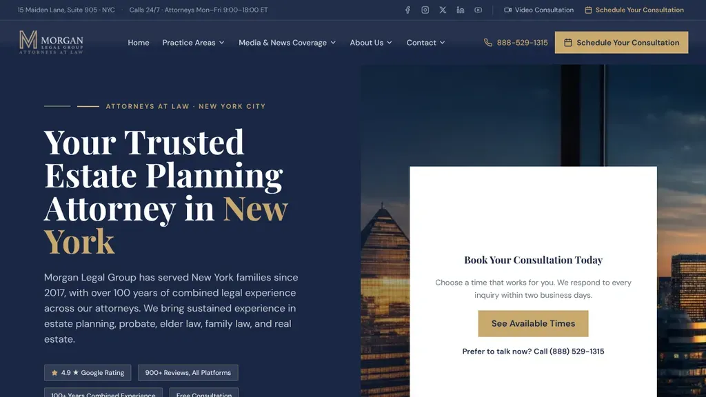 Morgan Legal Group sitio web