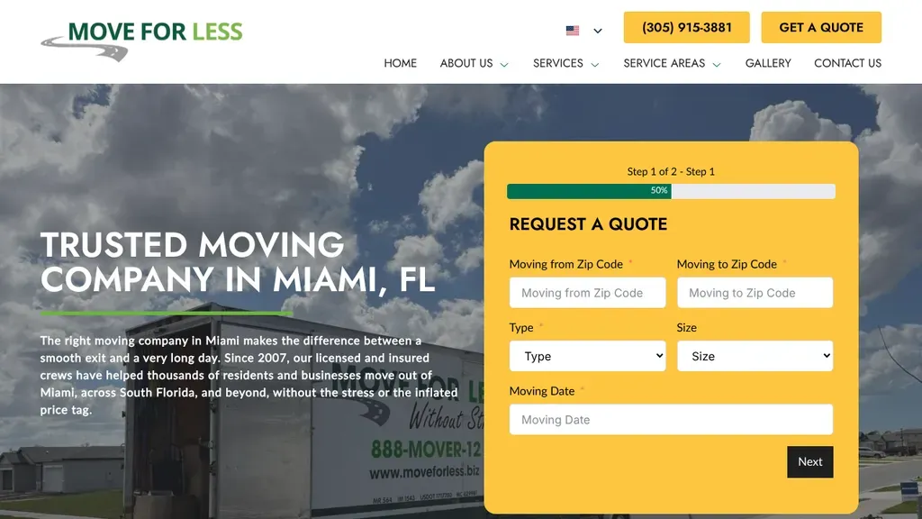 Move For Less sitio web