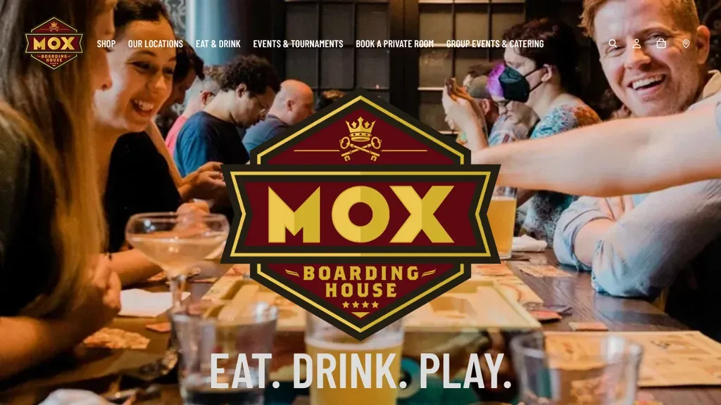 Mox Boarding House sitio web