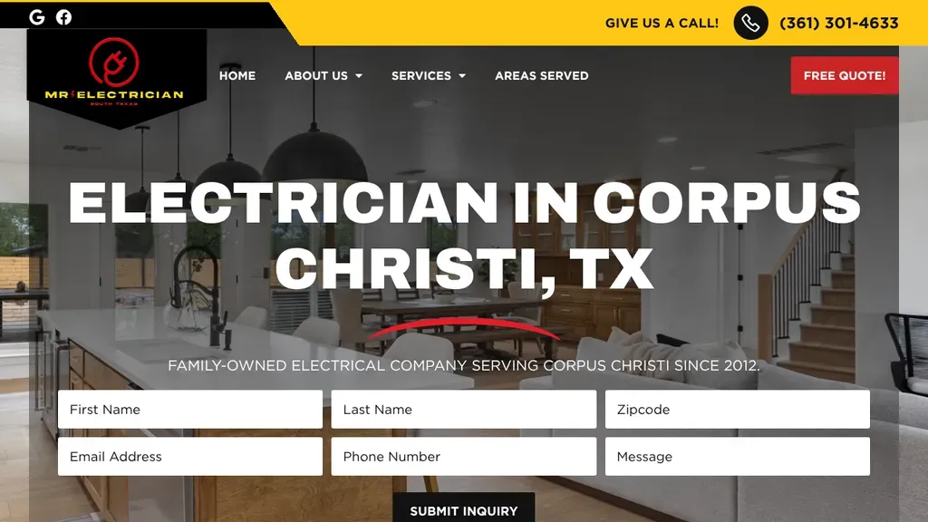 Mr. Electrician South Texas sitio web