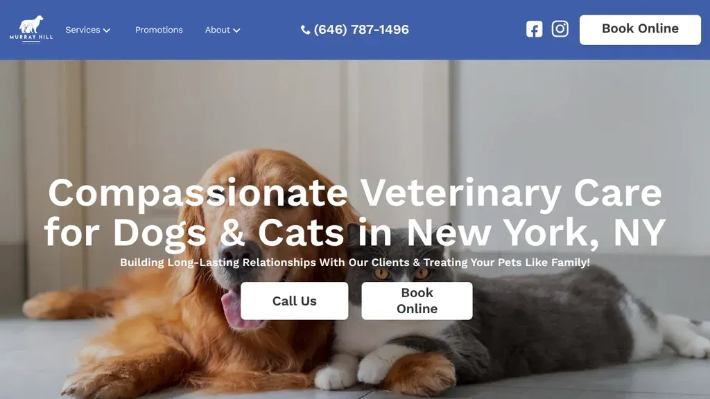 Murray Hill Pet Hospital website
