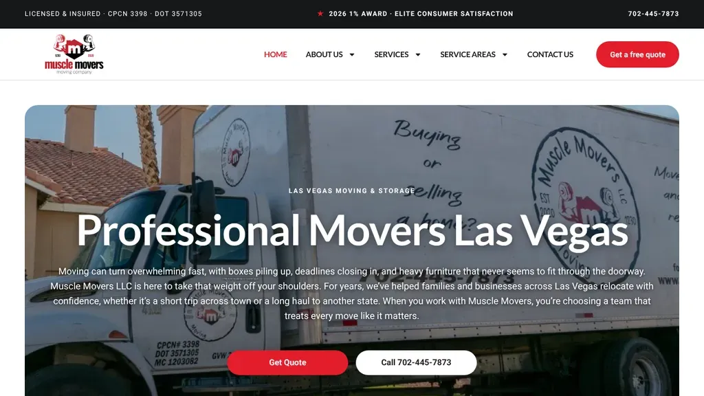 Muscle Movers LLC Las Vegas sitio web