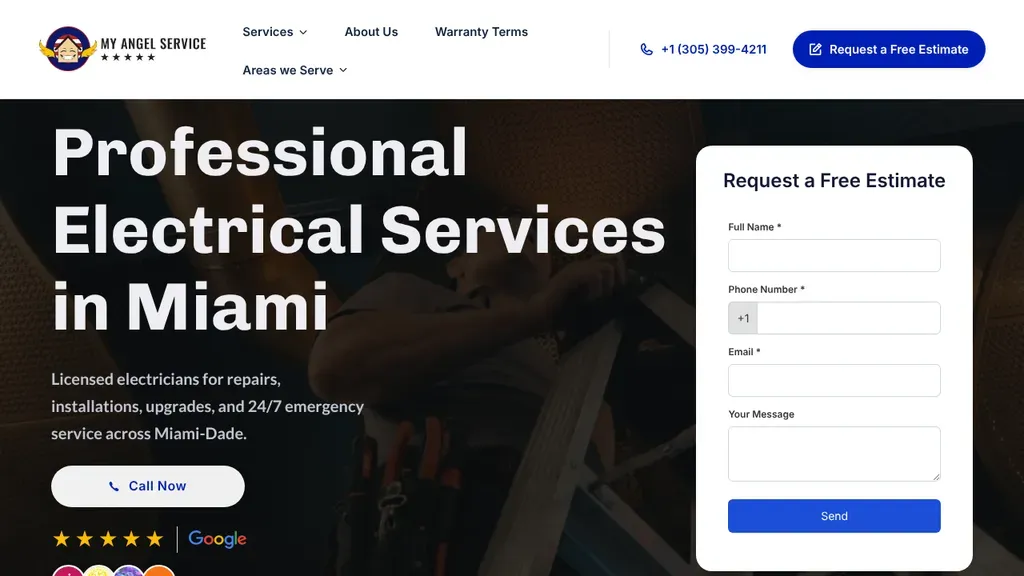 My Angel Service sitio web