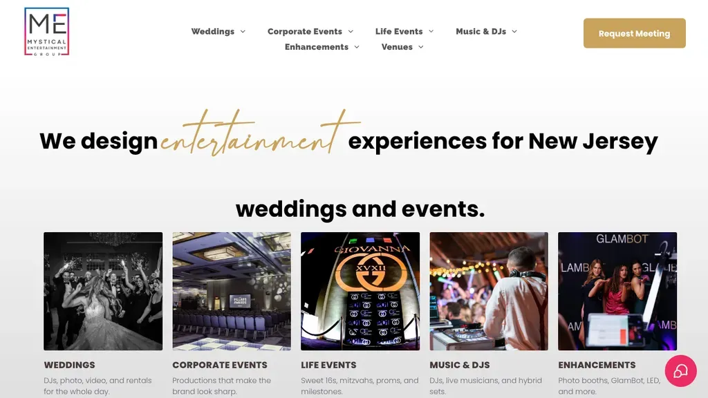 Mystical Entertainment Group sitio web