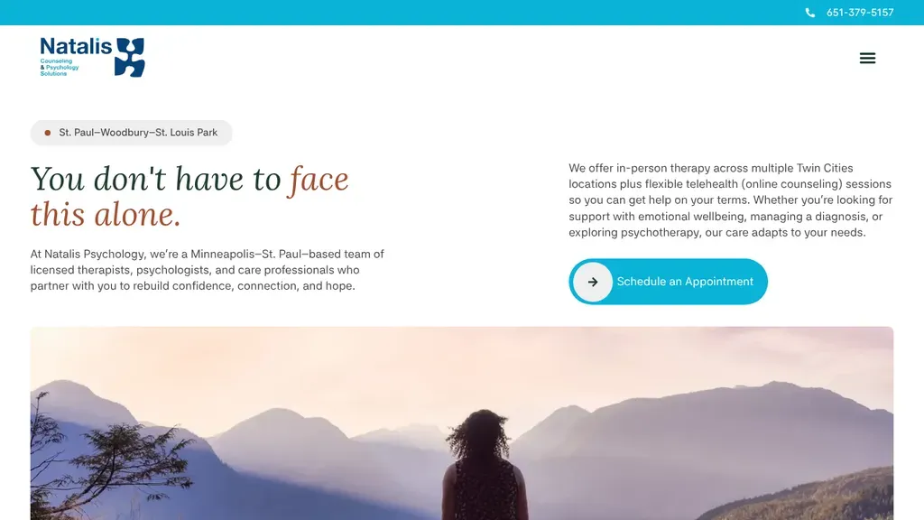 Natalis Counseling & Psychology Services sitio web
