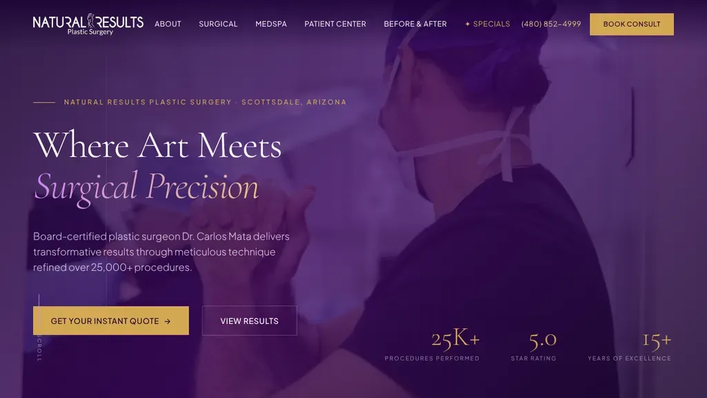 Natural Results Plastic Surgery sitio web