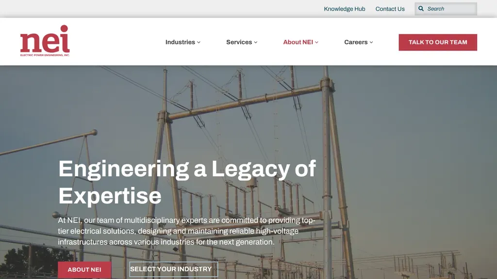 NEI Electric Power Engineering sitio web
