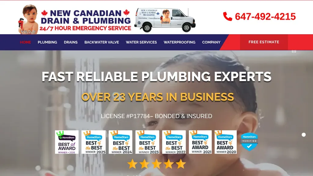 New Canadian Drain & Plumbing sitio web