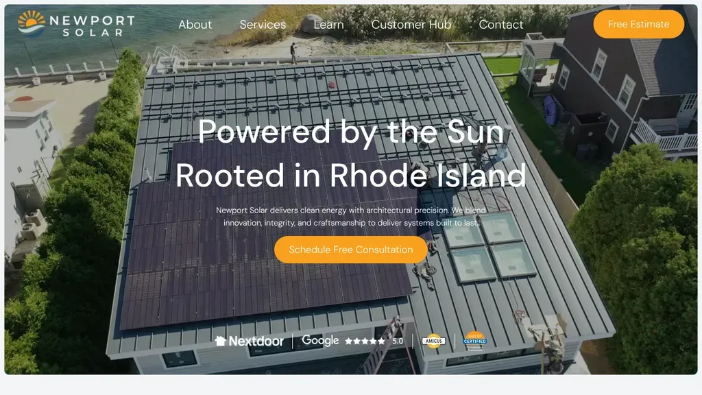 Newport Solar sitio web