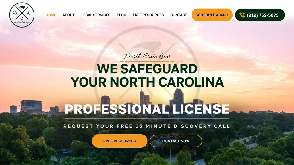 North State Law sitio web