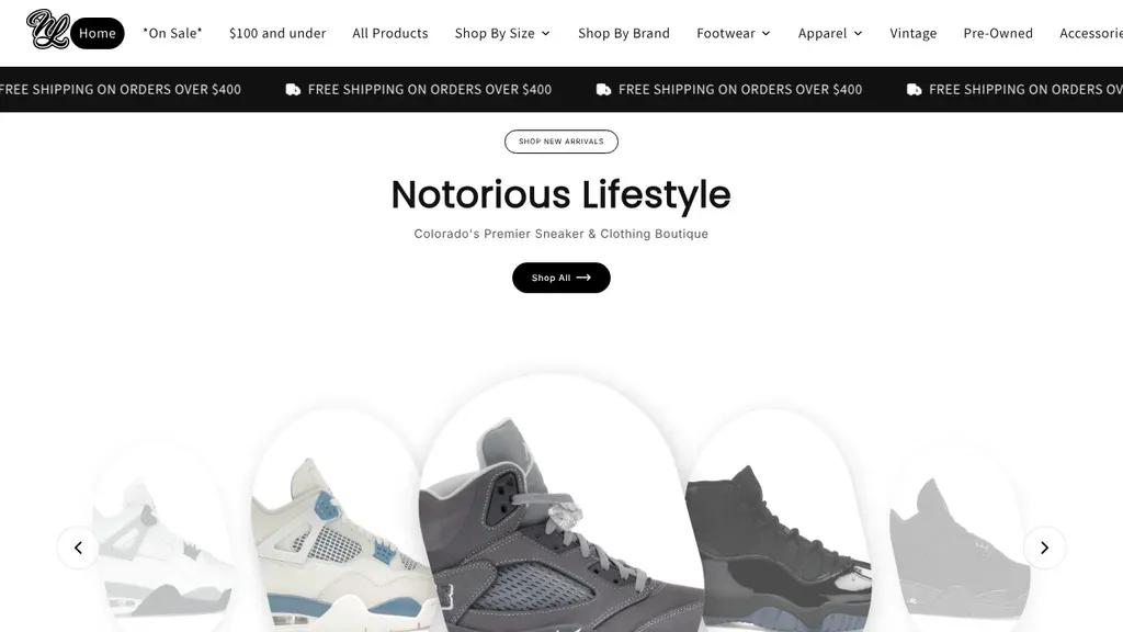 Notorious Lifestyle sitio web
