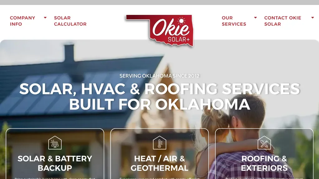 Okie Solar sitio web