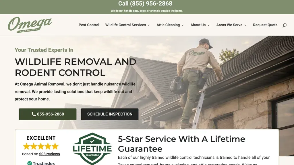 Omega Animal Removal Dallas sitio web