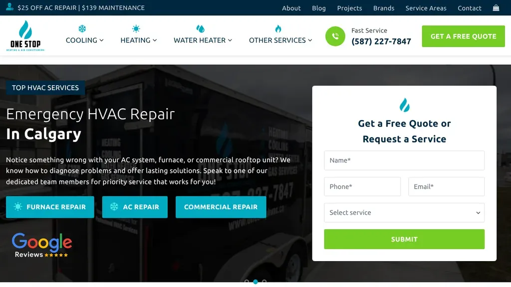 One Stop Heating & Air Conditioning sitio web