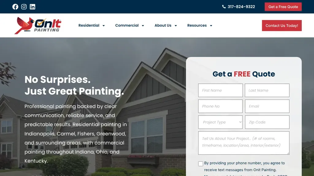 ONiT Painting sitio web