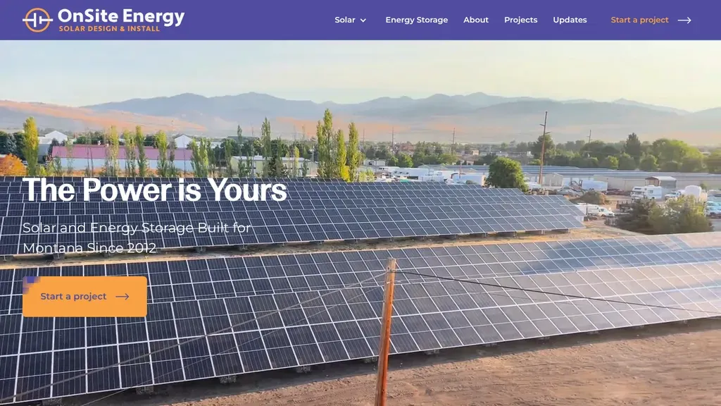 OnSite Energy sitio web