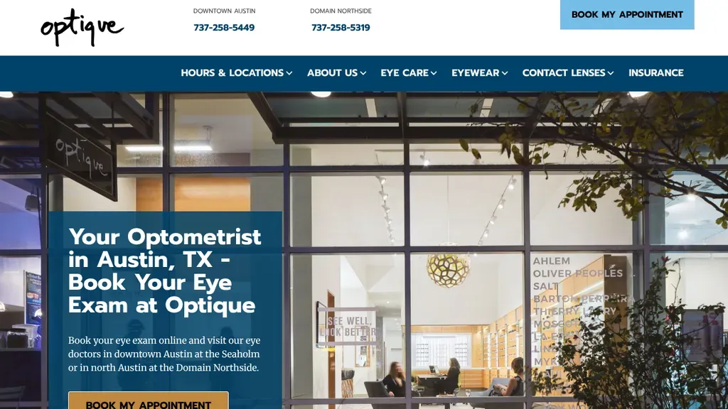 Optique sitio web