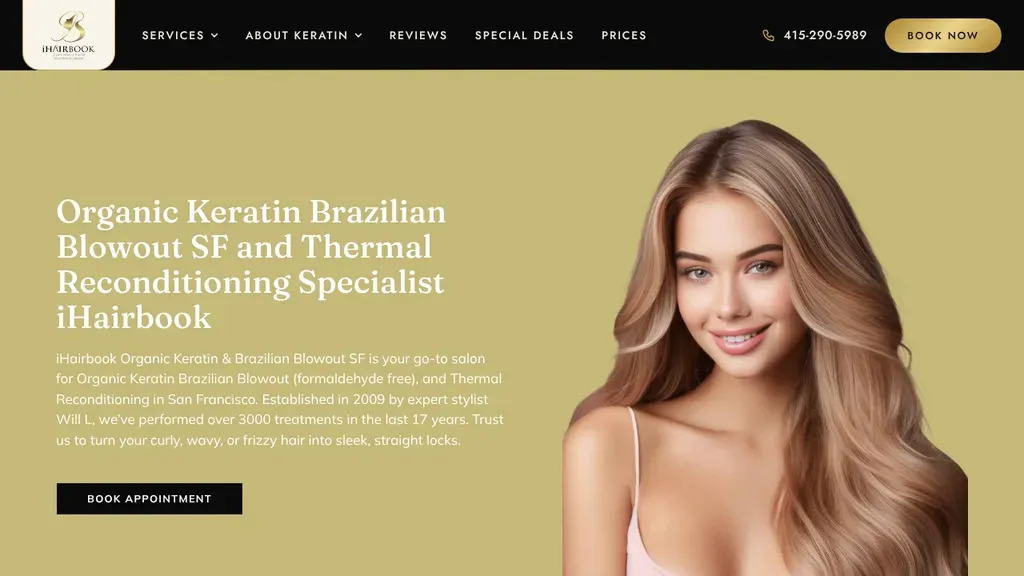 Organic Keratin Brazilian Blowout & Thermal Reconditioning Specialist SF website