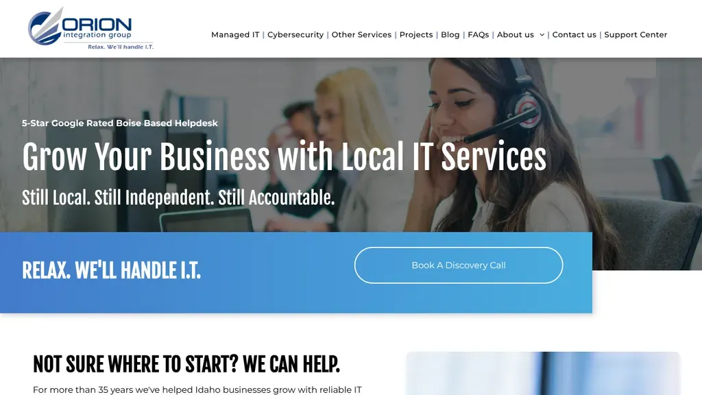 Orion Integration Group sitio web
